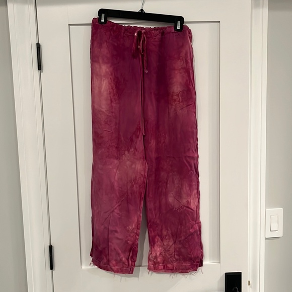 Love Tanjane cozy, drawstring cropped raw edge hem pants! - Picture 1 of 4